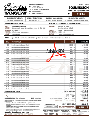 PDF | FACTURE & SOUMISSION - 2 EN 1 | # P-M3CT21X-1