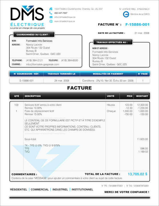 SAGE 50 | FACTURE | # M2CT02-1