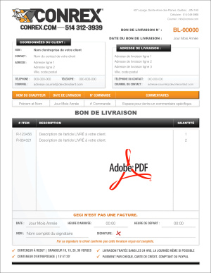 PDF | BON DE LIVRAISON | # P-M1CT04-1