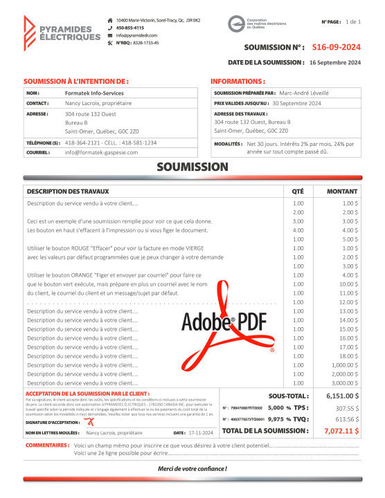 PDF | SOUMISSION | # P-M5CT10-1