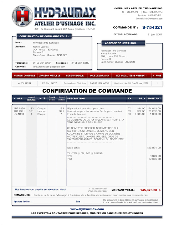 SAGE 50 | BON DE LIVRAISON | # M2FA01-7