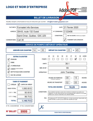 PDF | BILLET DE LIVRAISON | # P-M4CT04X-1