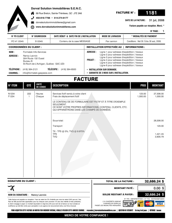 SAGE 50 | FACTURE | # M3SE05-1