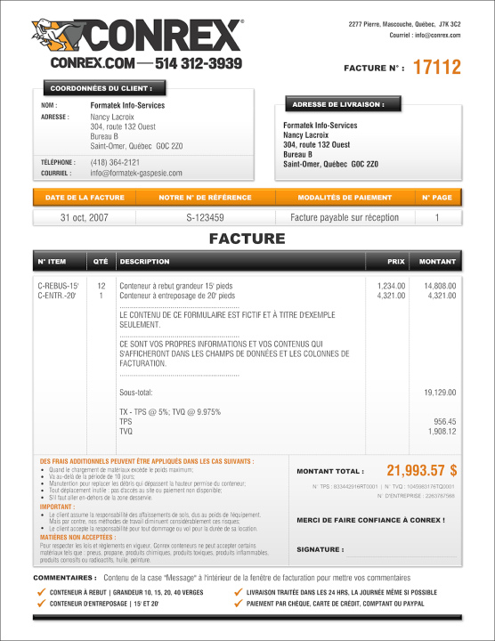 SAGE 50 | FACTURE | # M1CT05-1