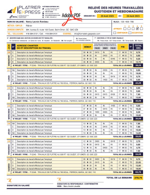 PDF | FEUILLE DE TEMPS | # P-M3CT13X-5