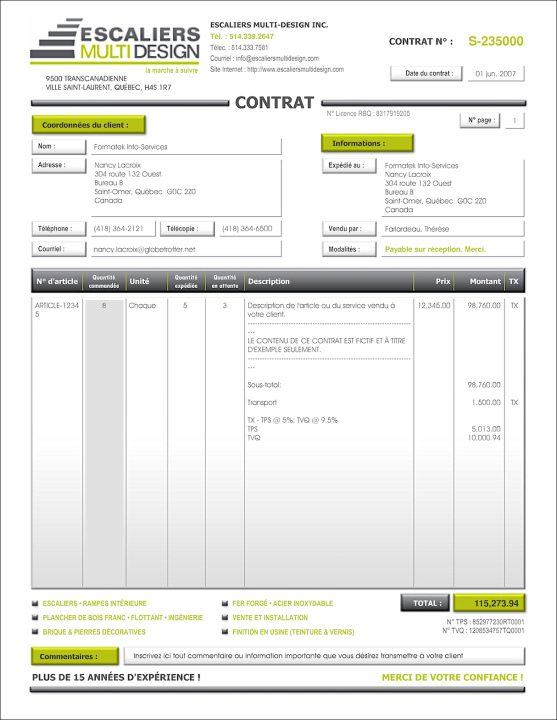 SAGE 50 | CONTRAT | # M1DE03-4